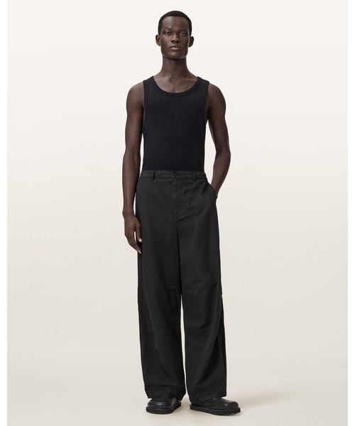 ALLSAINTS(オールセインツ)の「ECHO LINEN BLEND BARREL LEG TROUSERS | ECHO リネン ブレンド バレル レッグ トラウザー(その他パンツ・メンズ・ブラック系その他・31/32/28/30)」の6枚目の写真