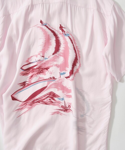 SUN SURF(サンサーフ)の「【SUN SURF/サンサーフ】WATER SKIINGCATALINA(シャツ/ブラウス・メンズ・イエロー/ピンク・L/XL)」の6枚目の写真