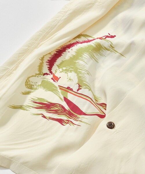 SUN SURF(サンサーフ)の「【SUN SURF/サンサーフ】WATER SKIINGCATALINA(シャツ/ブラウス・メンズ・イエロー/ピンク・L/XL)」の9枚目の写真