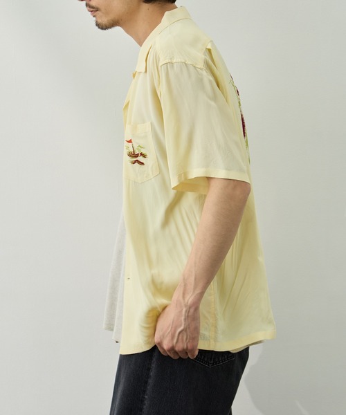 SUN SURF(サンサーフ)の「【SUN SURF/サンサーフ】WATER SKIINGCATALINA(シャツ/ブラウス・メンズ・イエロー/ピンク・L/XL)」の12枚目の写真