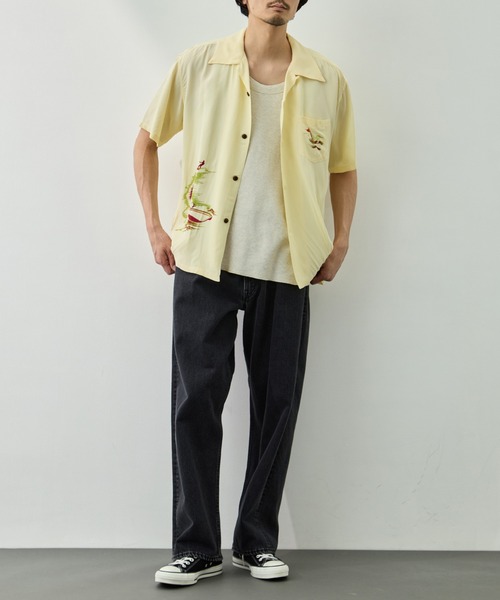 SUN SURF(サンサーフ)の「【SUN SURF/サンサーフ】WATER SKIINGCATALINA(シャツ/ブラウス・メンズ・イエロー/ピンク・L/XL)」の10枚目の写真