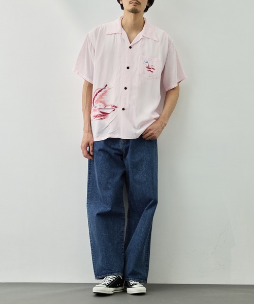 SUN SURF(サンサーフ)の「【SUN SURF/サンサーフ】WATER SKIINGCATALINA(シャツ/ブラウス・メンズ・イエロー/ピンク・L/XL)」の15枚目の写真