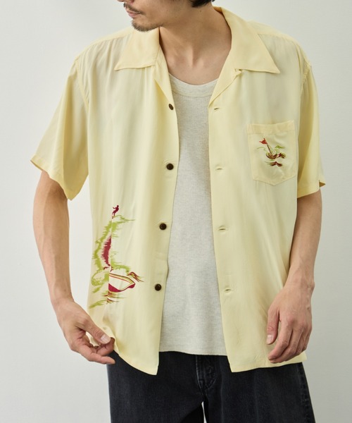 SUN SURF(サンサーフ)の「【SUN SURF/サンサーフ】WATER SKIINGCATALINA(シャツ/ブラウス・メンズ・イエロー/ピンク・L/XL)」の14枚目の写真