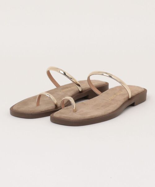 NICOLAS LAINAS(ニコラスライナス)の「【NICOLAS LAINAS(ニコラス ライナス)】FLAT SANDAL(サンダル・レディース・グレイッシュベージュ/ライトブラック・37/38/36)」の2枚目の写真
