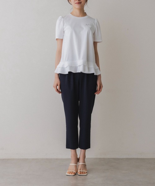 Sono（ソーノ）の「【SONO/ソーノ】【スマートデイリー】《coffee first then elegance》TEE（Tシャツ/カットソー・レディース・ブラック/ホワイト・F）」の6枚目の写真