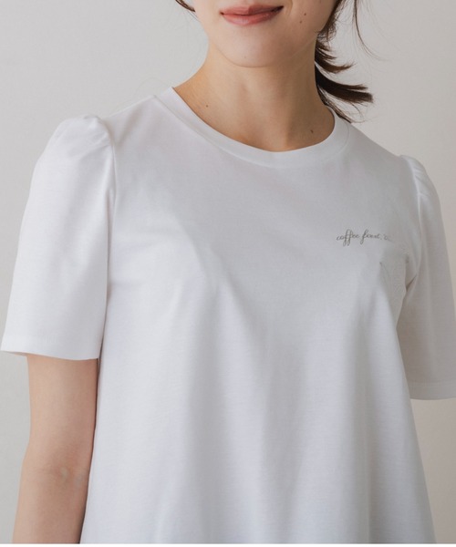 Sono（ソーノ）の「【SONO/ソーノ】【スマートデイリー】《coffee first then elegance》TEE（Tシャツ/カットソー・レディース・ブラック/ホワイト・F）」の9枚目の写真