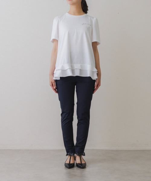Sono（ソーノ）の「【SONO/ソーノ】【スマートデイリー】《coffee first then elegance》TEE（Tシャツ/カットソー・レディース・ブラック/ホワイト・F）」の3枚目の写真