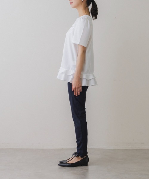 Sono（ソーノ）の「【SONO/ソーノ】【スマートデイリー】《coffee first then elegance》TEE（Tシャツ/カットソー・レディース・ブラック/ホワイト・F）」の4枚目の写真