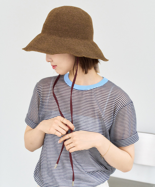 Odds(オッズ)の「Odds / オッズ PLAIN RIBBON HAT 26'(ハット・レディース・ブラウン・FREE)」の1枚目の写真