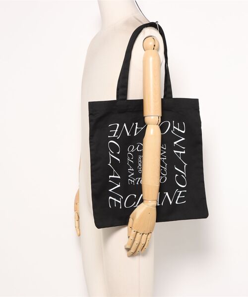 CLANE（クラネ）の「CLANE/クラネ/GRAPHIC TOTE BAG（トートバッグ・レディース・モスグリーン/ブラウン/ブラック/アイボリー・1）」の5枚目の写真
