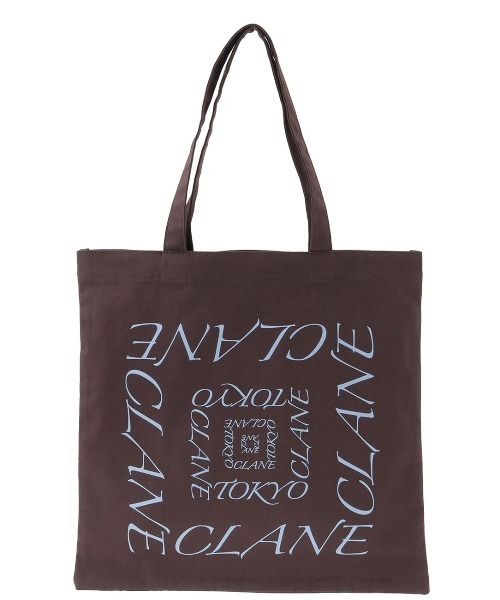 CLANE（クラネ）の「CLANE/クラネ/GRAPHIC TOTE BAG（トートバッグ・レディース・モスグリーン/ブラウン/ブラック/アイボリー・1）」の3枚目の写真