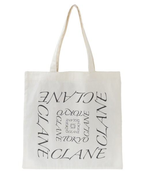 CLANE（クラネ）の「CLANE/クラネ/GRAPHIC TOTE BAG（トートバッグ・レディース・モスグリーン/ブラウン/ブラック/アイボリー・1）」の2枚目の写真