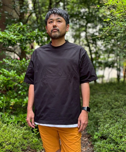 Grand PARK(グランドパーク)の「DOTMESH ラグランTシャツ(Tシャツ/カットソー・メンズ・ブラック/ネイビー/ブラウン・L/M)」の2枚目の写真