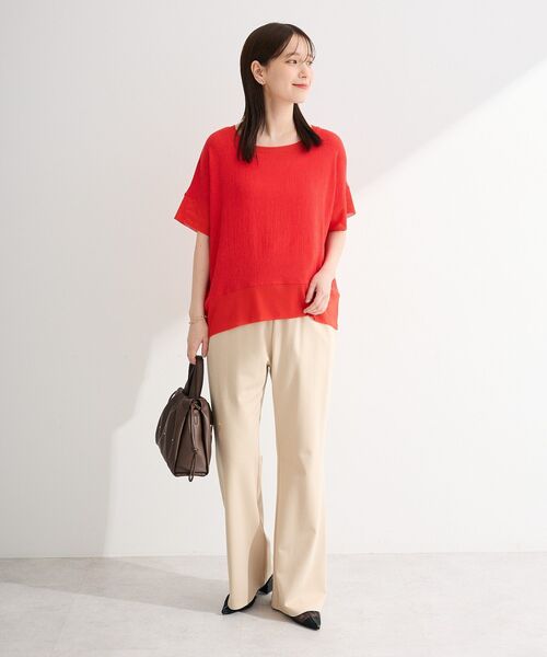 Green Parks(グリーンパークス)の「カットフレアパンツ(その他パンツ・レディース・ホワイト系その他2/ブラック/ダークブラウン・S/M-L/M)」の7枚目の写真