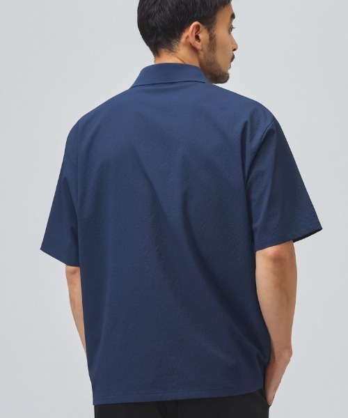 NEW BALANCE（ニューバランス）の「【別注】ニューバランス New Balance シアサッカーポロシャツ 限定コラボ（ポロシャツ・メンズ・ブラック/ベージュ/ネイビー・LL/3L/S/M/L）」の7枚目の写真