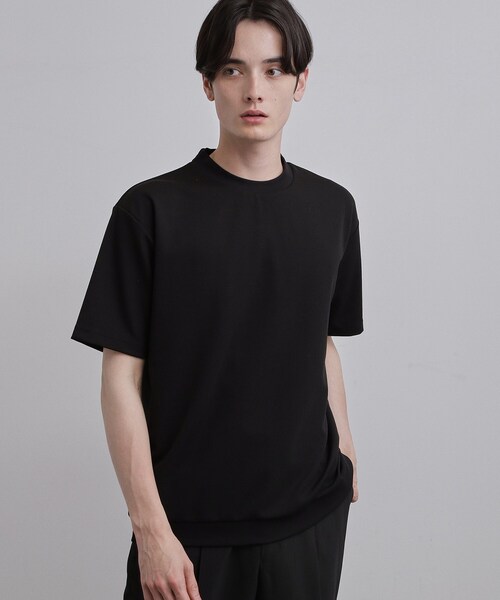tk.TAKEO KIKUCHI(ティーケータケオキクチ)の「半袖スマートカットソー(Tシャツ/カットソー・メンズ・ブラック/ホワイト・01/02/03)」の1枚目の写真