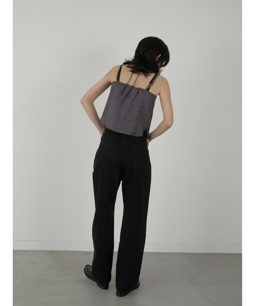 LA PEAU DE GEM（ラポドゥジェム）の「【LA PEAU DE GEM】double code cami/ダブルコードキャミ（キャミソール・レディース・チャコールグレー/ベージュ・FREE）」の10枚目の写真