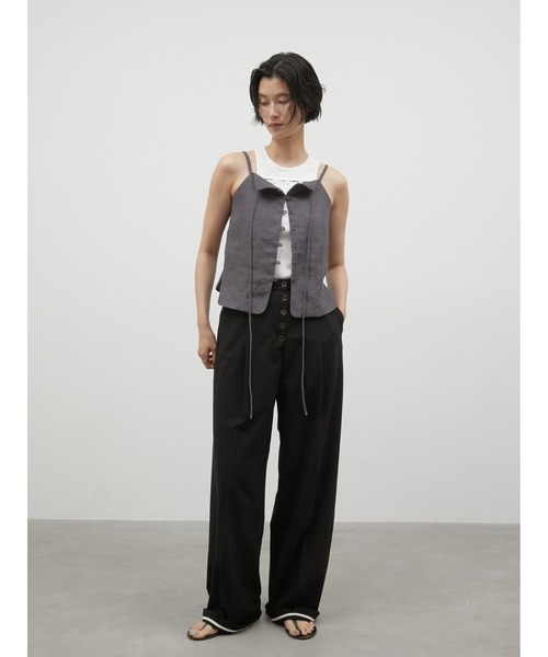 LA PEAU DE GEM(ラポドゥジェム)の「【LA PEAU DE GEM】double code cami/ダブルコードキャミ(キャミソール・レディース・チャコールグレー/ベージュ・FREE)」の17枚目の写真