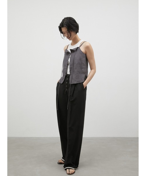 LA PEAU DE GEM(ラポドゥジェム)の「【LA PEAU DE GEM】double code cami/ダブルコードキャミ(キャミソール・レディース・チャコールグレー/ベージュ・FREE)」の16枚目の写真