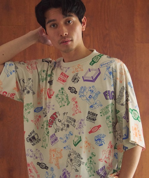Duckster(ダックスター)の「Duckster/ダックスター 総柄プロレスTEE(Tシャツ/カットソー・メンズ・その他1/その他3/その他2・X-LARGE/LARGE/MEDIUM)」の2枚目の写真