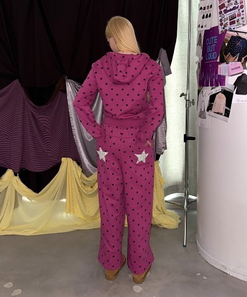SHAGGIE(シャギー)の「スタープリントカーブスウェットパンツ(スウェットパンツ・レディース・ネイビー/ピンク/ブルー・FREE)」の18枚目の写真