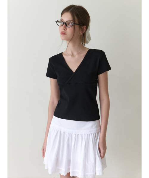 RE_L(リエル)の「Sia v lace half t-shirt (black)(Tシャツ/カットソー・レディース・その他・FREE)」の3枚目の写真