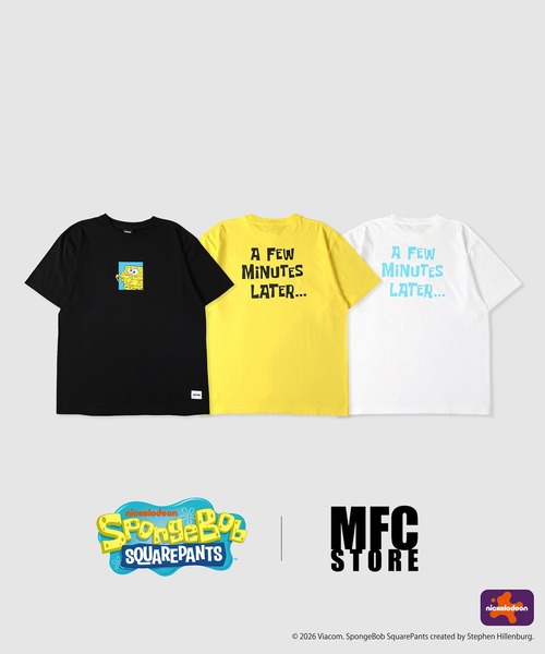 MFC STORE（エムエフシーストア）の「SpongeBob x MFC STORE PULLING A FACE S/S TEE（Tシャツ/カットソー・メンズ・イエロー/ブラック/ホワイト・XS/S/M/L/XL/XXL）」の4枚目の写真