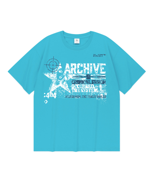 VENHIT(ベンヒット)の「CRITICAL ERROR オーバーサイズ 半袖Tシャツ(Tシャツ/カットソー・レディース・ブルー/ブラック/ホワイト・2XL/X-LARGE/LARGE/MEDIUM)」の5枚目の写真