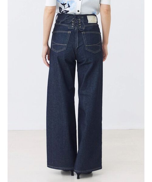 TONAL（トーナル）の「【SOMETHING別注】LACE UP WIDE（デニムパンツ・レディース・インディゴブルー・MEDIUM/SMALL/X-SMALL）」の3枚目の写真
