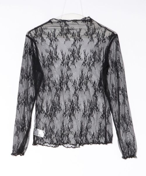 almo(アルモ)の「【456891】レース柄シースルートップス(RO)(その他トップス・レディース・ブラック/ホワイト・FREE)」の3枚目の写真