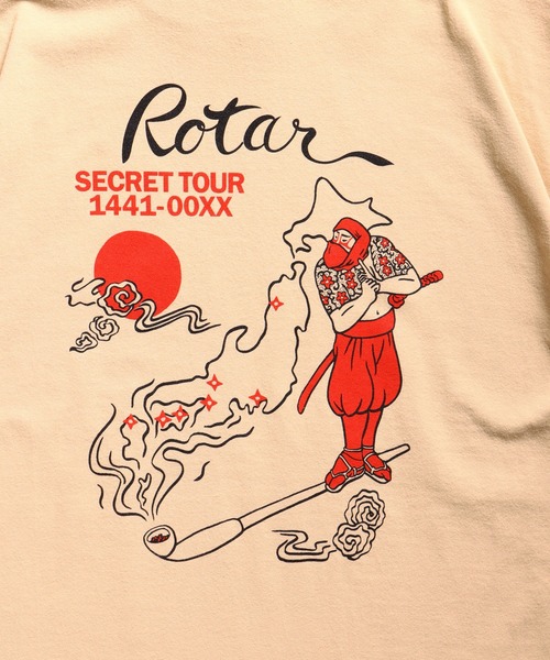ROTAR(ローター)の「SECRET TOUR Tee(Tシャツ/カットソー・メンズ・ブラック/ホワイト/ライトベージュ・LARGE/MEDIUM/X-LARGE)」の9枚目の写真