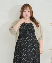 Louiosy（ルオシー）の「【Louiosy】【大きいサイズ】チャーム付きラメシアーニットボレロカーディガン（カーディガン/ボレロ）」