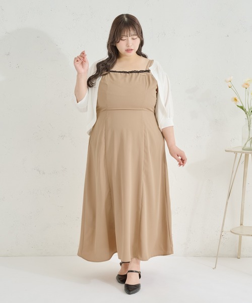 Louiosy(ルオシー)の「【Louiosy】【大きいサイズ】チャーム付きラメシアーニットボレロカーディガン(カーディガン/ボレロ・レディース・オフホワイト/ピンク/グレイッシュベージュ/ライトブルー・3L/4L)」の19枚目の写真