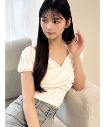 ツイストデザインカットトップス