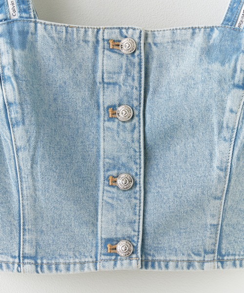 Calvin Klein（カルバン・クライン）の「Calvin Klein/カルバンクライン ビスチェ - デニムトラッカータンクビスチェ DENIM TRUCKER TANK FRESH WATER デニムビスチェ タンクトップ フロントボタン レディース 秋 秋服 2026年秋冬（キャミソール・レディース・ブルー・S/M）」の17枚目の写真