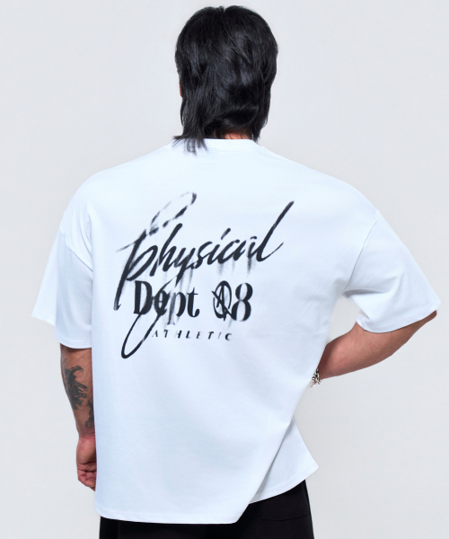 PHYSICAL GARMENTS（フィジカルガーメンツ）の「P2646 ディストーションジャイアント半袖 [4COLOR]（Tシャツ/カットソー・メンズ・ブラック/ホワイト/チャコール/カーキ・MEDIUM/LARGE/X-LARGE/XX-LARGE）」の6枚目の写真