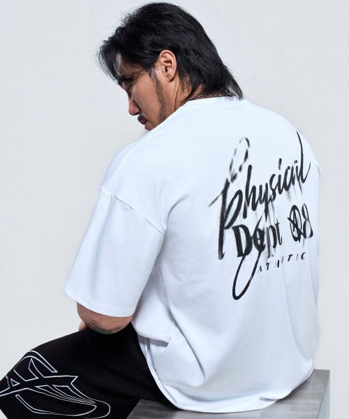 PHYSICAL GARMENTS（フィジカルガーメンツ）の「P2646 ディストーションジャイアント半袖 [4COLOR]（Tシャツ/カットソー・メンズ・ブラック/ホワイト/チャコール/カーキ・MEDIUM/LARGE/X-LARGE/XX-LARGE）」の11枚目の写真