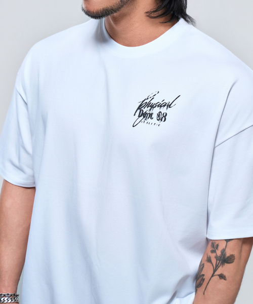PHYSICAL GARMENTS（フィジカルガーメンツ）の「P2646 ディストーションジャイアント半袖 [4COLOR]（Tシャツ/カットソー・メンズ・ブラック/ホワイト/チャコール/カーキ・MEDIUM/LARGE/X-LARGE/XX-LARGE）」の13枚目の写真