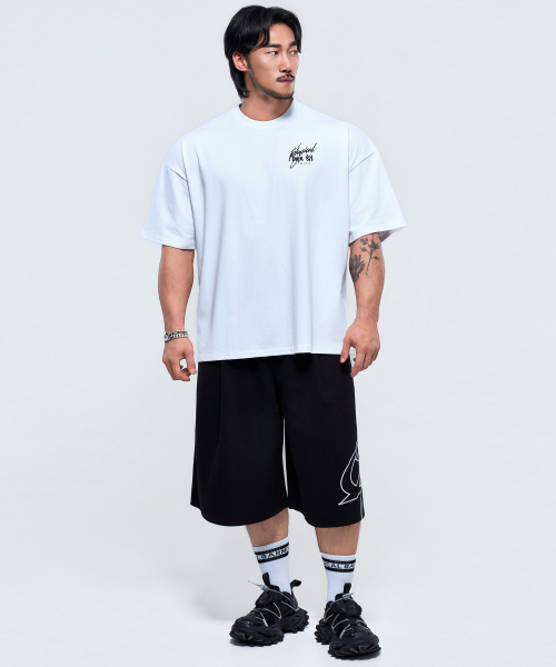 PHYSICAL GARMENTS（フィジカルガーメンツ）の「P2646 ディストーションジャイアント半袖 [4COLOR]（Tシャツ/カットソー・メンズ・ブラック/ホワイト/チャコール/カーキ・MEDIUM/LARGE/X-LARGE/XX-LARGE）」の14枚目の写真