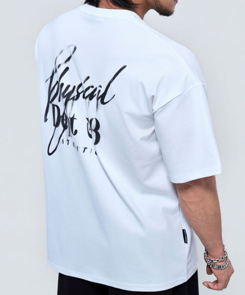 PHYSICAL GARMENTS（フィジカルガーメンツ）の「P2646 ディストーションジャイアント半袖 [4COLOR]（Tシャツ/カットソー・メンズ・ブラック/ホワイト/チャコール/カーキ・MEDIUM/LARGE/X-LARGE/XX-LARGE）」の17枚目の写真