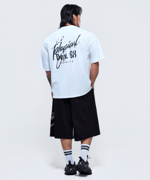 PHYSICAL GARMENTS（フィジカルガーメンツ）の「P2646 ディストーションジャイアント半袖 [4COLOR]（Tシャツ/カットソー・メンズ・ブラック/ホワイト/チャコール/カーキ・MEDIUM/LARGE/X-LARGE/XX-LARGE）」の20枚目の写真