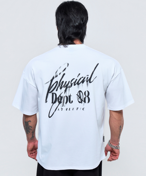 PHYSICAL GARMENTS（フィジカルガーメンツ）の「P2646 ディストーションジャイアント半袖 [4COLOR]（Tシャツ/カットソー・メンズ・ブラック/ホワイト/チャコール/カーキ・MEDIUM/LARGE/X-LARGE/XX-LARGE）」の21枚目の写真