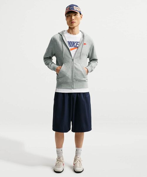 NIKE(ナイキ)の「ナイキ クラブ メンズ フルジップ フレンチ テリー パーカー / Nike Club Men's Full-Zip French Terry Hoodie FN3885-064 Dark Grey Heather(パーカー・メンズ・グレー系その他・L/XL/S/2XL/M)」の4枚目の写真