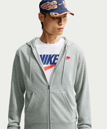ナイキ クラブ メンズ フルジップ フレンチ テリー パーカー / Nike Club Men's Full-Zip French Terry Hoodie FN3885-064 Dark Grey Heather