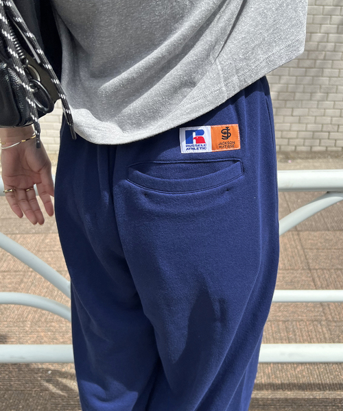 JACKSON MATISSE(ジャクソンマティス)の「《WEB限定追加》別注【RUSSELL ATHLETIC*JM for JS】 TCRウラケパンツ(スウェットパンツ・レディース・ネイビー/ブラウン・FREE)」の13枚目の写真