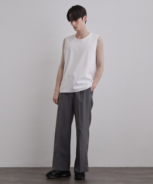 tk.TAKEO KIKUCHI（ティーケータケオキクチ）の「【汗シミ防止／UVカット】sweat stain proof seriesノースリーブ（Tシャツ/カットソー・メンズ・グレー/ホワイト/ブラック・01/02/03）」の17枚目の写真