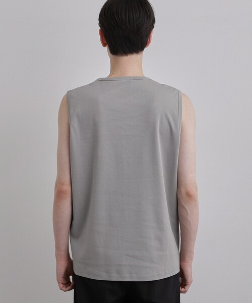 tk.TAKEO KIKUCHI（ティーケータケオキクチ）の「【汗シミ防止／UVカット】sweat stain proof seriesノースリーブ（Tシャツ/カットソー・メンズ・グレー/ホワイト/ブラック・01/02/03）」の7枚目の写真