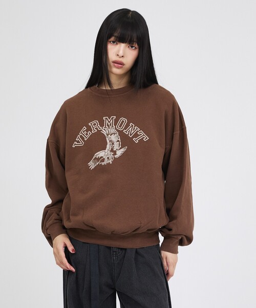 REMI RELIEF(レミレリーフ)の「【REMI RELIEF / レミレリーフ】SP加工3飛び裏毛クルー / VERMONT / スウェット / ユニセックス(Tシャツ/カットソー・メンズ・ブラック/ブラウン/グレー・M/L)」の3枚目の写真