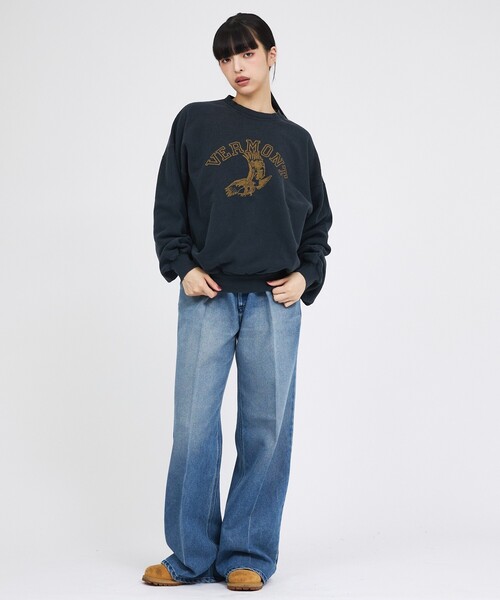 REMI RELIEF(レミレリーフ)の「【REMI RELIEF / レミレリーフ】SP加工3飛び裏毛クルー / VERMONT / スウェット / ユニセックス(Tシャツ/カットソー・メンズ・ブラック/ブラウン/グレー・M/L)」の16枚目の写真