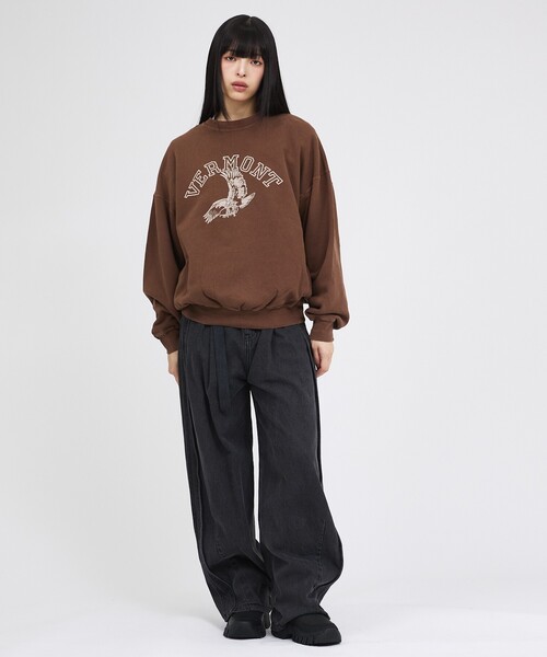 REMI RELIEF(レミレリーフ)の「【REMI RELIEF / レミレリーフ】SP加工3飛び裏毛クルー / VERMONT / スウェット / ユニセックス(Tシャツ/カットソー・メンズ・ブラック/ブラウン/グレー・M/L)」の7枚目の写真